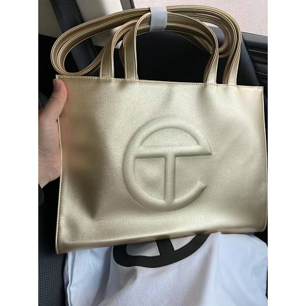 Telfar One Shoulder Messenger Bags för kvinnor Handväska Camel Mini