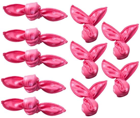 10-delars mjukt sömnlockrulleset – Flexibla skumlockrullar för DIY-hårstyling – Rosa, värmefri hårvård
