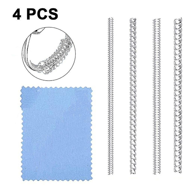 Ringstorleksjustering för lösa ringar - 4-pack, smyckesstorlek, dorn