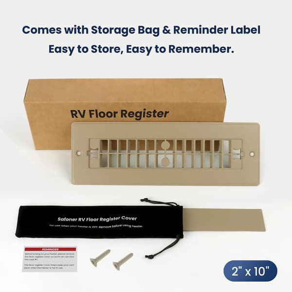 Aluminium RV Golvventilskydd, 2\"x10\" Register RV Ventiltillbehör