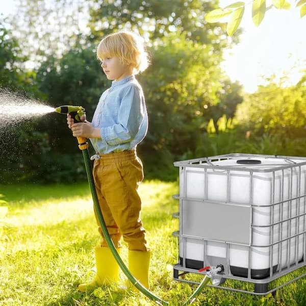 Sæt med 3 IBC-adaptere S60x6, 3/4\" 1/2\" 1\" hætte, til 1000L tank, tilslutning