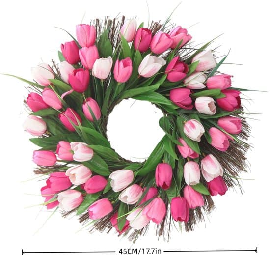 Tulipan krans - Sommer silke blomsterkrans - Rosa