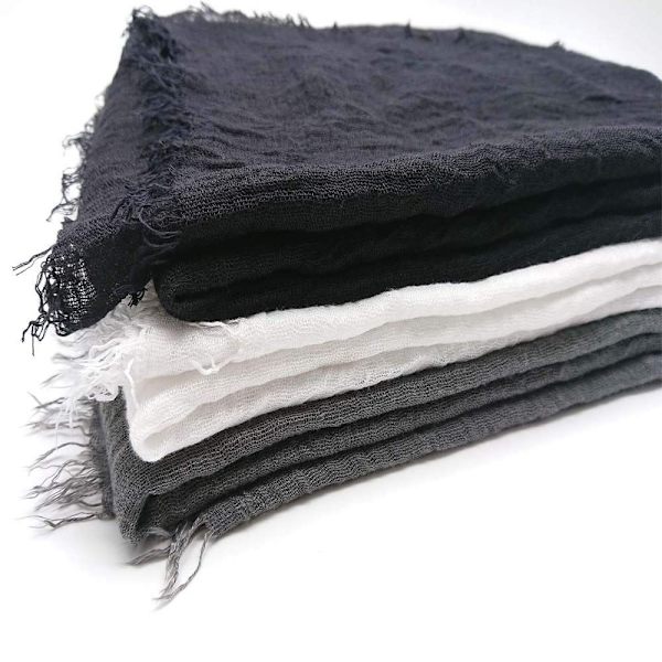 Crinkle Scarf Vanlig Hijab VIT White