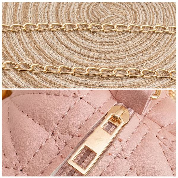 Mode Kvinnor Flickor Axelväskor Kedjeväskor Rosa pink