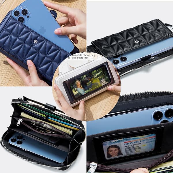 Liten telefonväska Crossbody-väskor för kvinnor Liten reseplånbok Pekskärm