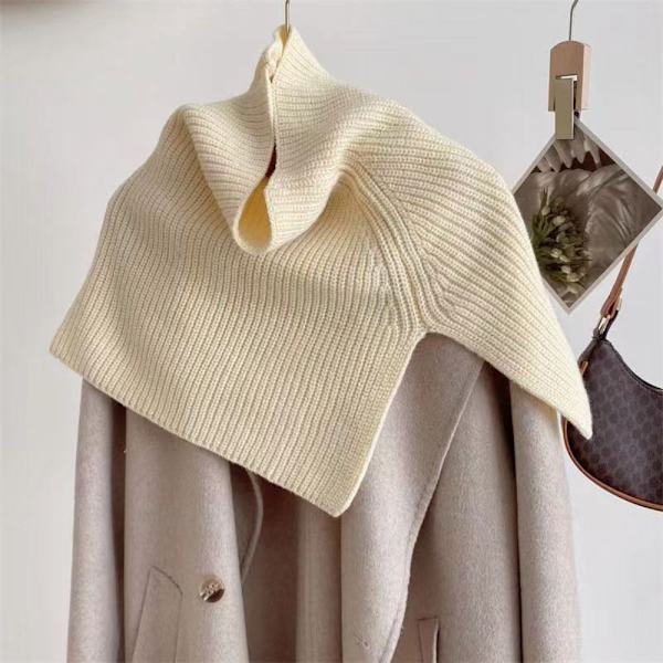 Stickad Scarf Neck Wrap Sjal GRÅ grey