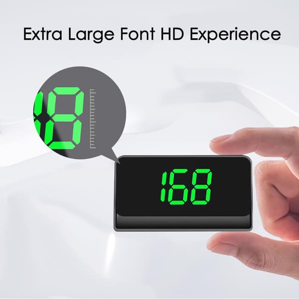 Universal Car HUD Head Up Display GPS Speedometer Digital Speed Display Windshield Projector MPH Project on Wind Glass for Auto Vehicle Motorcycle