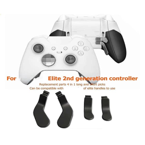 Metall Paddlar för Elite Series 2 Spelkontroll Trigger Knapp Paddlar för Elite 2 Ersättningspar