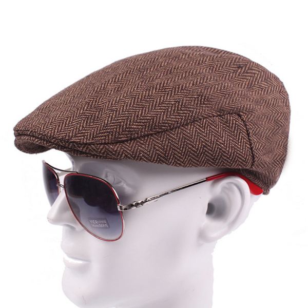 Unisex Newsboy-keps för män Golf Driving Flat Drivers Hat Coffee