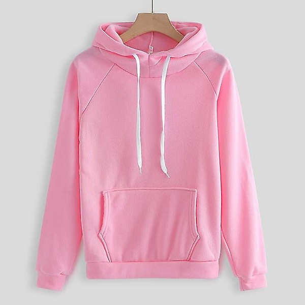 Mode Loungeset för kvinnor Modekläder 2-delad sweatsuit Långärmad tröja Långbyxor Pink L