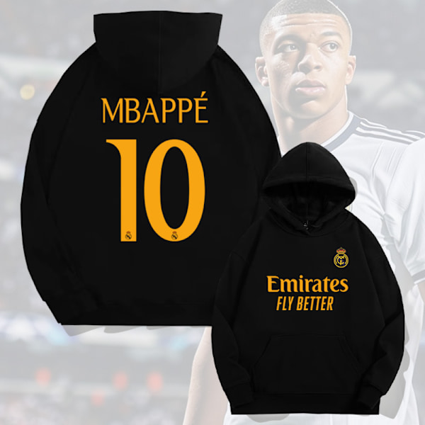 Fotboll Sport Real Madrid Mbappe Hoodie Hoodie Herr Höst Ungdom Trendigt Märke Lös Axel Långärmad Topp Light gray XXXL