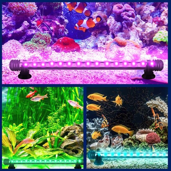 RGB akvariebelysning med controller - Længde 48,5 cm - 5,4 Watt - Akvarielampe - Akvarielys - Dæmpbar