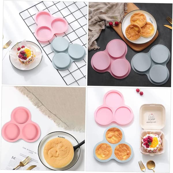 2 st non-stick silikonkakform Jumbo muffinsform Flexibel bakning för moussekakor muffins och mer mat silikonbakform