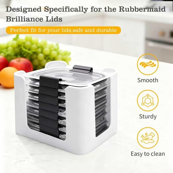 Lokkorganisering for Rubbermaid Brilliance, passer til 4,7 og 3,2 kopper, 1,3 kopper, 0,5 kopper B