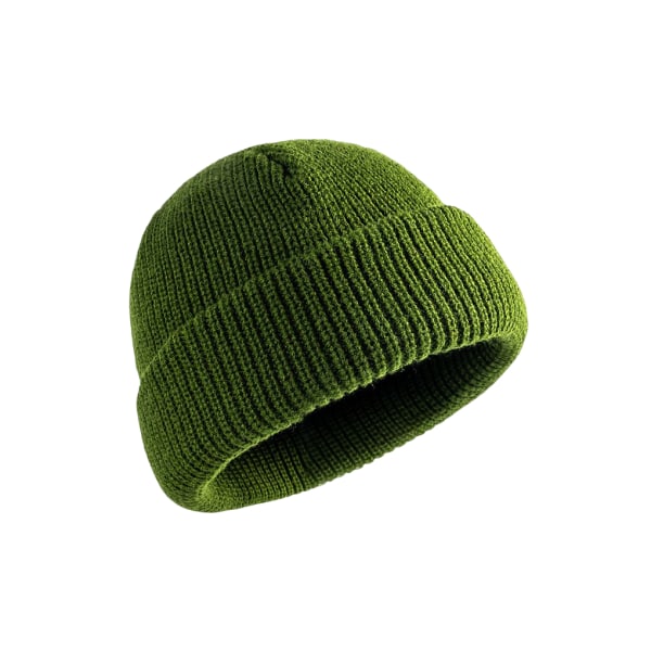 Stickad mössa Mjuk Vinter Utomhussport Skridskoåkning Thermal Dark Green