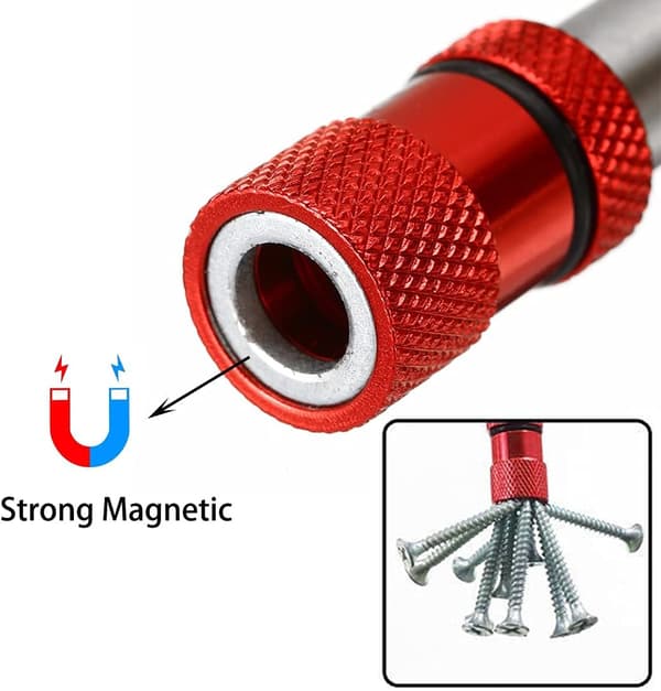 2 STK Justerbare Skruedybde Bitholdere, Magnetiske Stål Gipsplade Bits, 1/4\" Sekskant Skaft med S2 Phillips PH2 Skruetrækker Bits