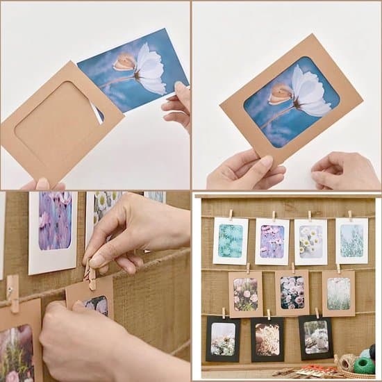 Fotorammer - brunt papir - 20 stk - DIY fotorammer