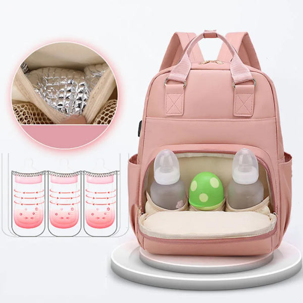 Mummy bag USB skötväska Gray