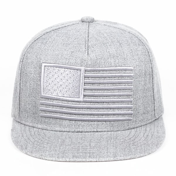Flag Stars and Stripes broderad hiphophatt för män och kvinnor platt längs cap hiphop skate hatt tidvatten black