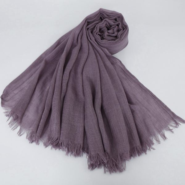 Dam Scarf Sjal 2022 Bomull Linne Enfärgad Tr Bomull Koreansk stil 28# medium gray 190cm