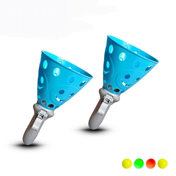 Blå pussel elastisk kastboll, 2 kastare + 4 bollar blue