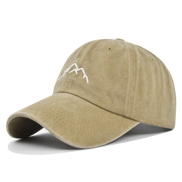 Tredimensionell broderi cap Bergsbroderi Peaked Cap Solskydd Cap Brev Cap Böjd takfot Cap Truck Cap Partihandel Cb3435Khaki Adjustable