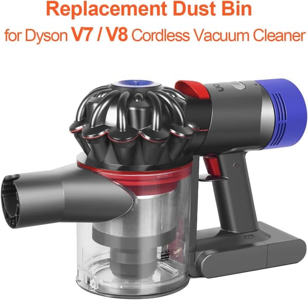 Reservdelar till dammbehållare för Dyson V7 V8 dammsugare, behållarbyte dammsugartillbehör klar behållardel