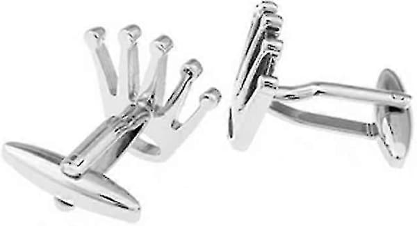Klassiska Manschettknappar Manschettknappar Knappar Krona Modellering Design Nyhet Manschettknappar (2 Par, Silver)