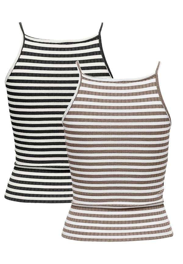 JDY Dam Tank Top 2-pack Jersey Basic Set Ärmlös JDYFRANSISKA NY Black 2 L (40)