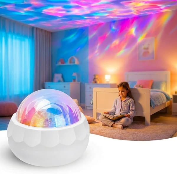 Autisme Sensorisk Lysprojektor, USB-drevet, Takprojeksjon, Beroligende Effekter, Flerfarget, Plast, Medium