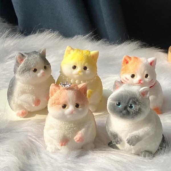 Håndlavet Taba Squishy Kat, Squishy Kat til Voksne/Børn, Sødt og Blødt Katte Design, Stresslindring, Perfekt Klemmelegetøj Gave til Afslapning og Sjov