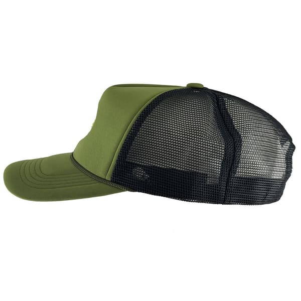 Gravity Threads Smile Face Brodery Justerbar Trucker Hat - Camo classic-olive/black