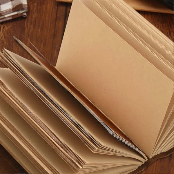 Tykk Bog 400 sider 165mmx115mmx40mm Blank Papir Skitsebog Notesbog med Elastik