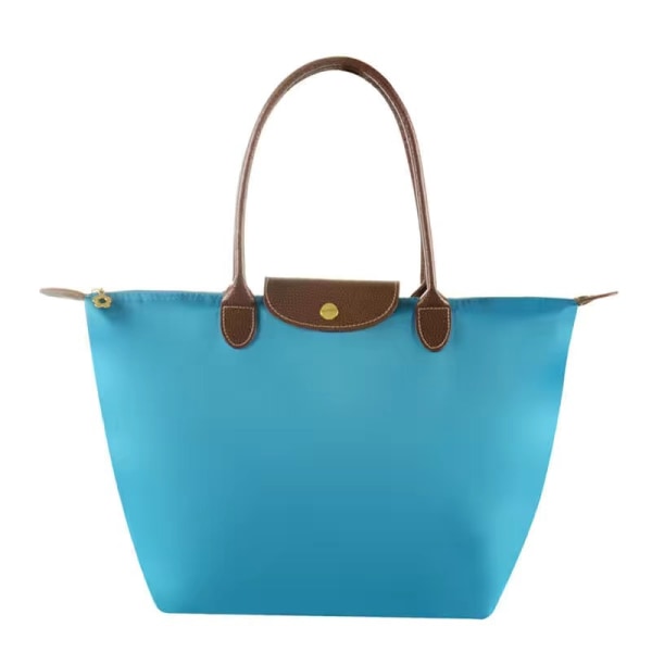 Nya Longchamp Le Pliage-väskor för kvinnor Vattenblå S