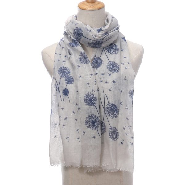 Comfort Women Scarf Shawl 2022 Summer Sun Protection Printing Casual Sky Blue