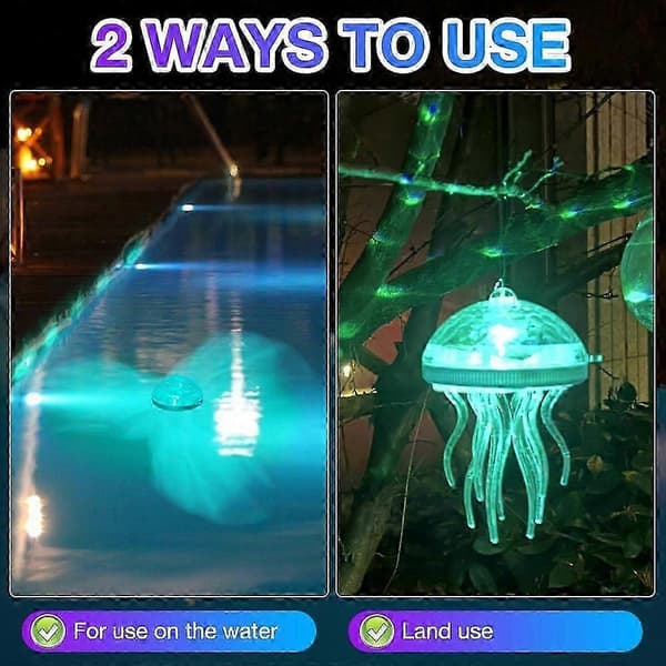 Solcellsdriven flytande poolbelysning, solcellspoolbelysning, 7 färger som ändras, solcellsdriven vattentät poolbelysning, LED-solcellspoolbelysning för pool, trädgård