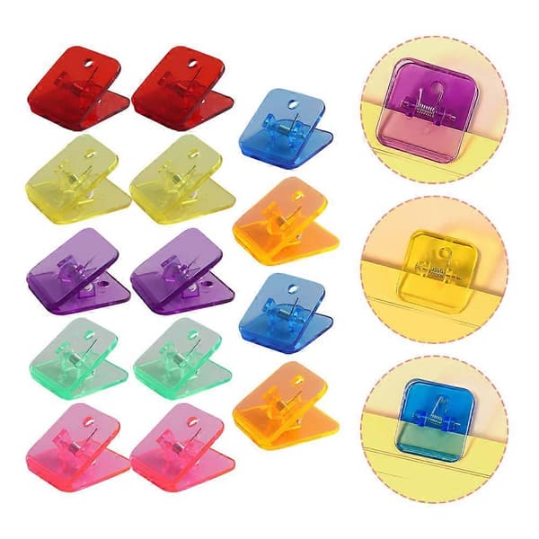 14 stk. husholdningsclips søde lukkeclips multifunktionelle plastikclips kontorartikler [C]