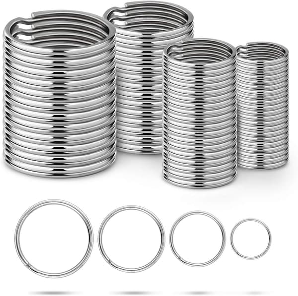 Set med 400 nyckelringar (15/20/25/30mm) 400 piece set