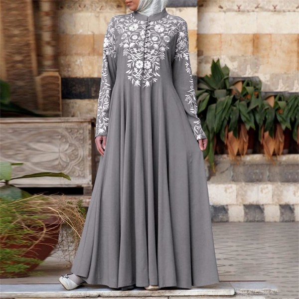 Muslimska Kaftan Maxiklänning för kvinnor. Arabisk islamisk spets XL