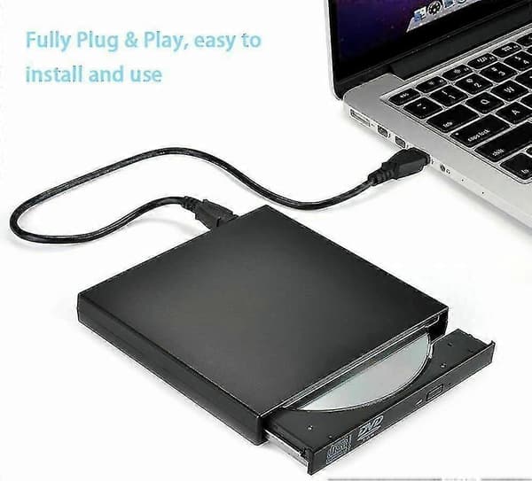 Extern CD DVD Rom Brännare Spelare Enhet Usb PC Laptop Mac Windows 7/8/10/11
