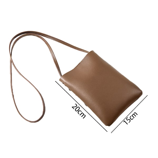 Små Crossbody-väskor för kvinnor Mobilväska Crossbody coffee