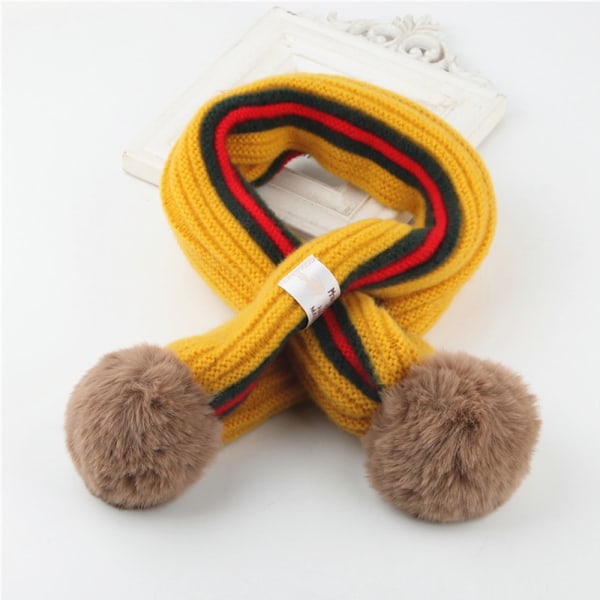 Barnscarf Pojkar Flickor Vintervarma halsdukar Halsvärmare yellow