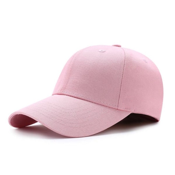 Män Kvinnor Solid Snapback Baseball Cap Utomhussport Hattar Justerbar hatt pink onesize