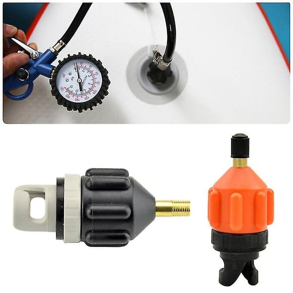 Hållbar luftventiladapter Slitstark roddbåtsluftventiladapter Nylon Kajak Uppblåsbar pumpadapter för SUP-bräda Black China