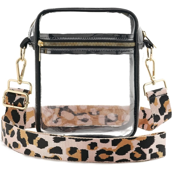 Genomskinlig Crossbody-väska godkänd, justerbar axelrem Color28