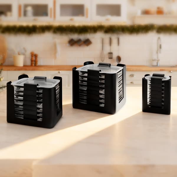 Lokkorganisering for Rubbermaid Brilliance, passer til 4,7 og 3,2 kopper, 1,3 kopper, 0,5 kopper A