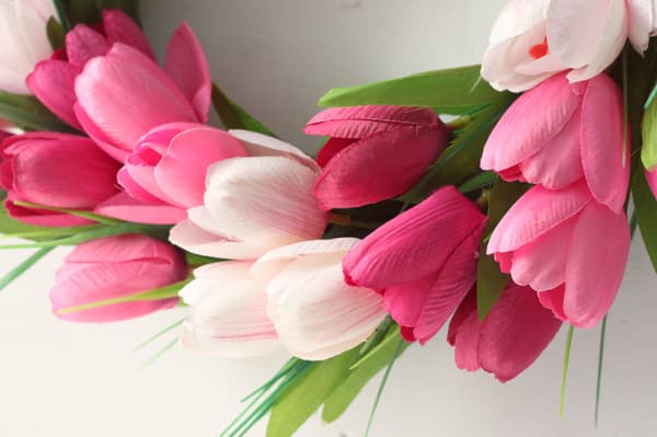 Tulipan krans - Sommer silke blomsterkrans - Rosa