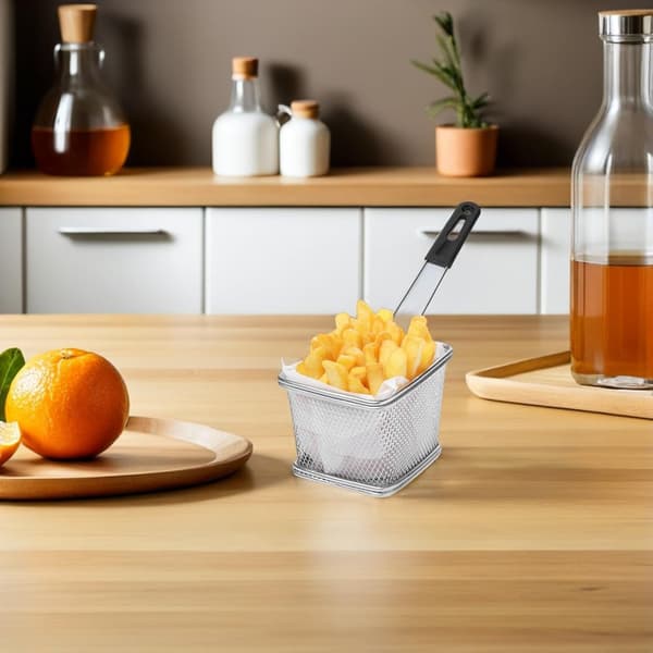 2-delt erstatningshåndtak for airfryer – avtakbart – ergonomisk – sklisikkert – tilbehør i rustfritt stål