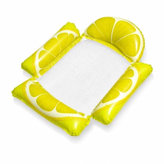 Pool Float - Vandhængekøje - Oppustelig Citron Float med Ryglæn - Mesh Sæde - PVC - 115 x 104 cm