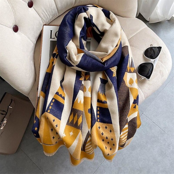 Vinter Cashmere Scarf Dam Tjocka Varma Sjalar Wraps Tofs Dam Design Print Stor Pashmina Filt Foulard Ecgaroe 2022 Nytt WYT6 3